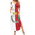 Malta Independence Day Summer Maxi Dress Flag Style with Coat of Arms