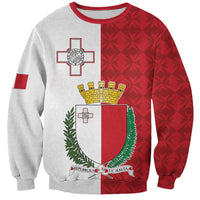 Malta Independence Day Sweatshirt Flag Style with Coat of Arms
