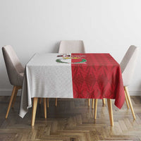 Malta Independence Day Tablecloth Flag Style with Coat of Arms