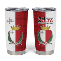 Malta Independence Day Tumbler Cup Flag Style with Coat of Arms