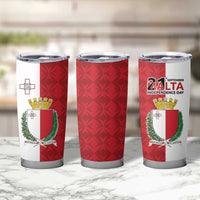 Malta Independence Day Tumbler Cup Flag Style with Coat of Arms