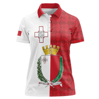 Malta Independence Day Women Polo Shirt Flag Style with Coat of Arms