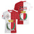 Malta Independence Day Women V-Neck T-Shirt Flag Style with Coat of Arms