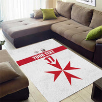 Custom Malta Rugby Area Rug Maltese Cross