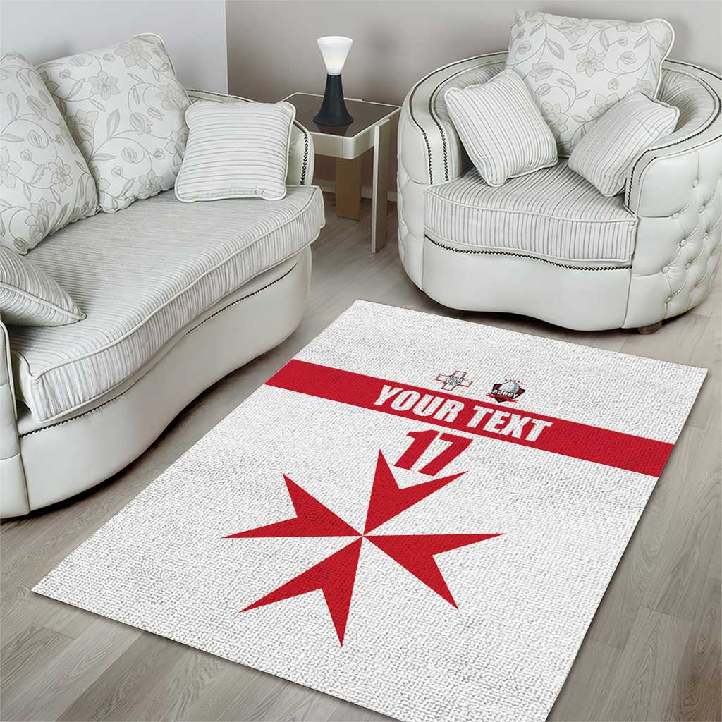 Custom Malta Rugby Area Rug Maltese Cross