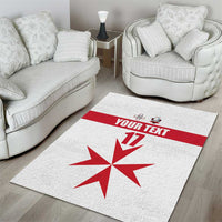 Custom Malta Rugby Area Rug Maltese Cross