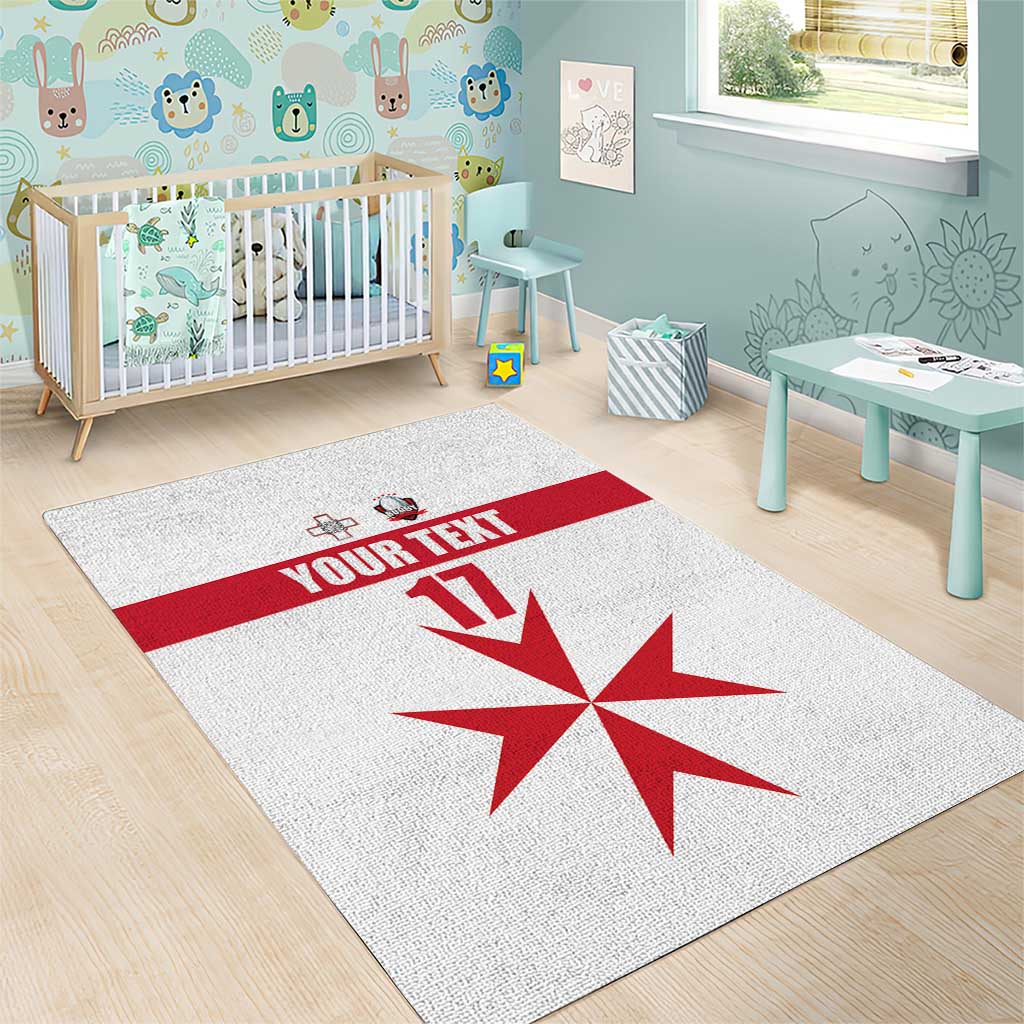 Custom Malta Rugby Area Rug Maltese Cross