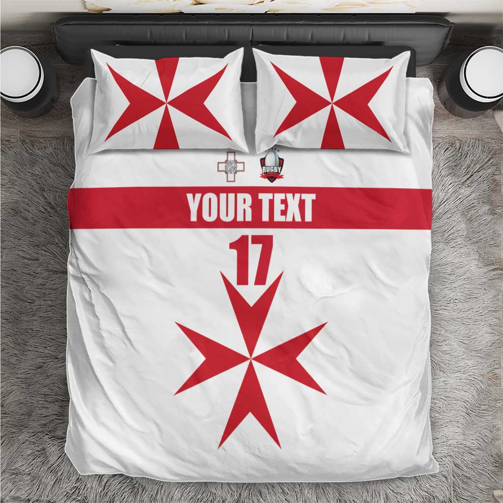 Custom Malta Rugby Bedding Set Maltese Cross