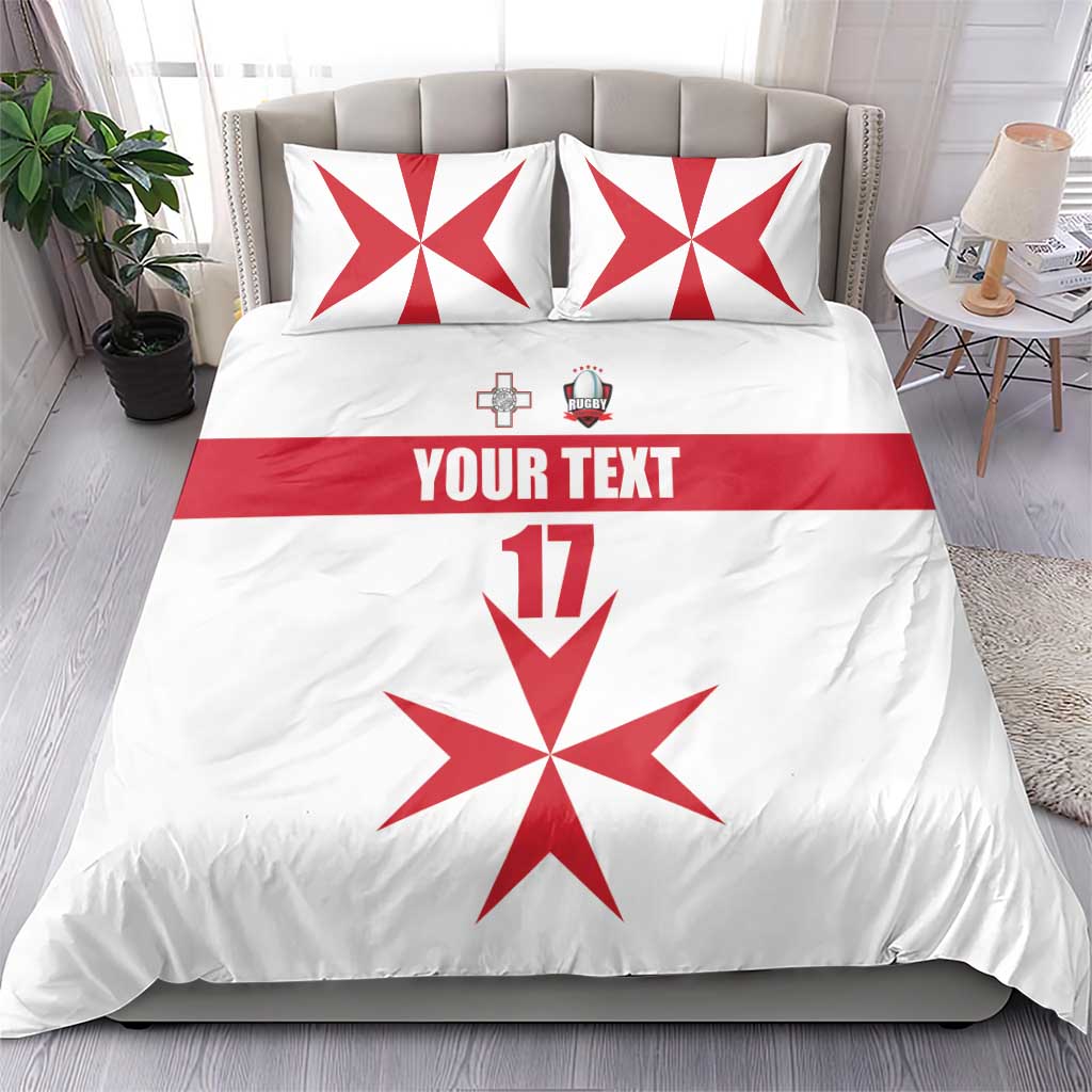 Custom Malta Rugby Bedding Set Maltese Cross