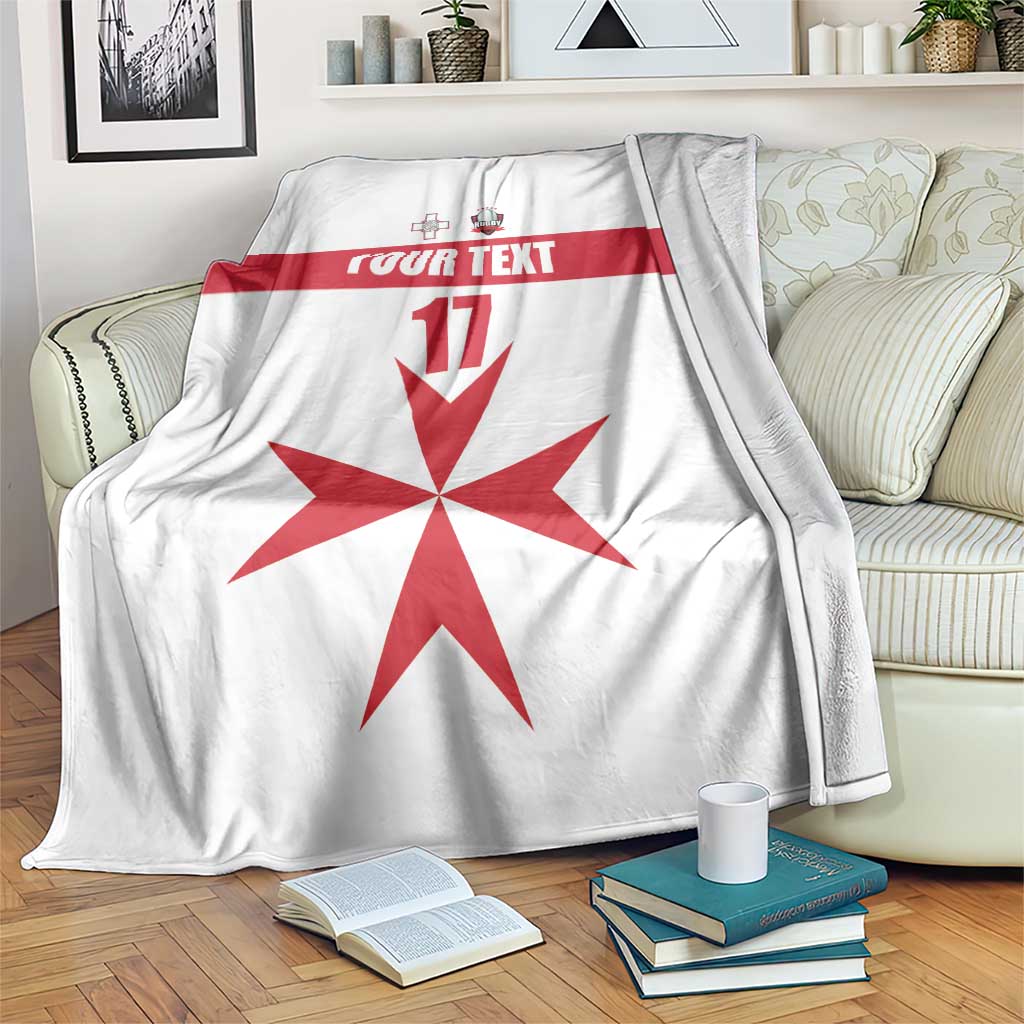 Custom Malta Rugby Blanket Maltese Cross