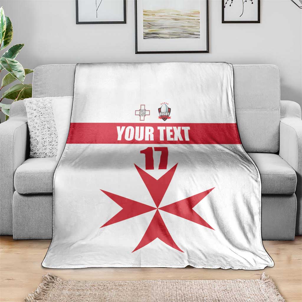 Custom Malta Rugby Blanket Maltese Cross