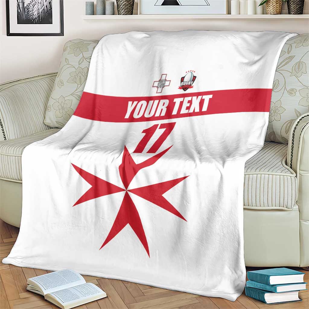 Custom Malta Rugby Blanket Maltese Cross