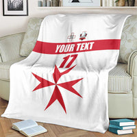 Custom Malta Rugby Blanket Maltese Cross