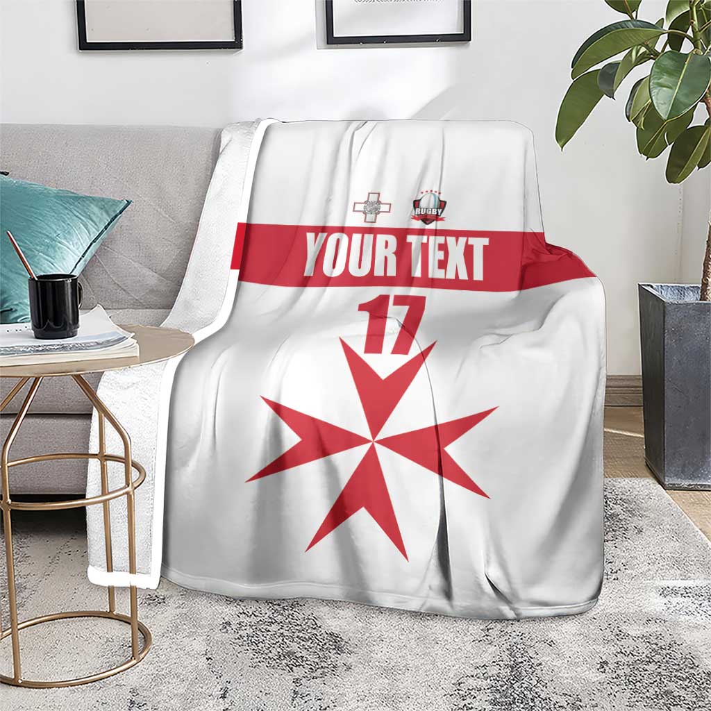 Custom Malta Rugby Blanket Maltese Cross