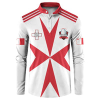Custom Malta Rugby Button Sweatshirt Maltese Cross
