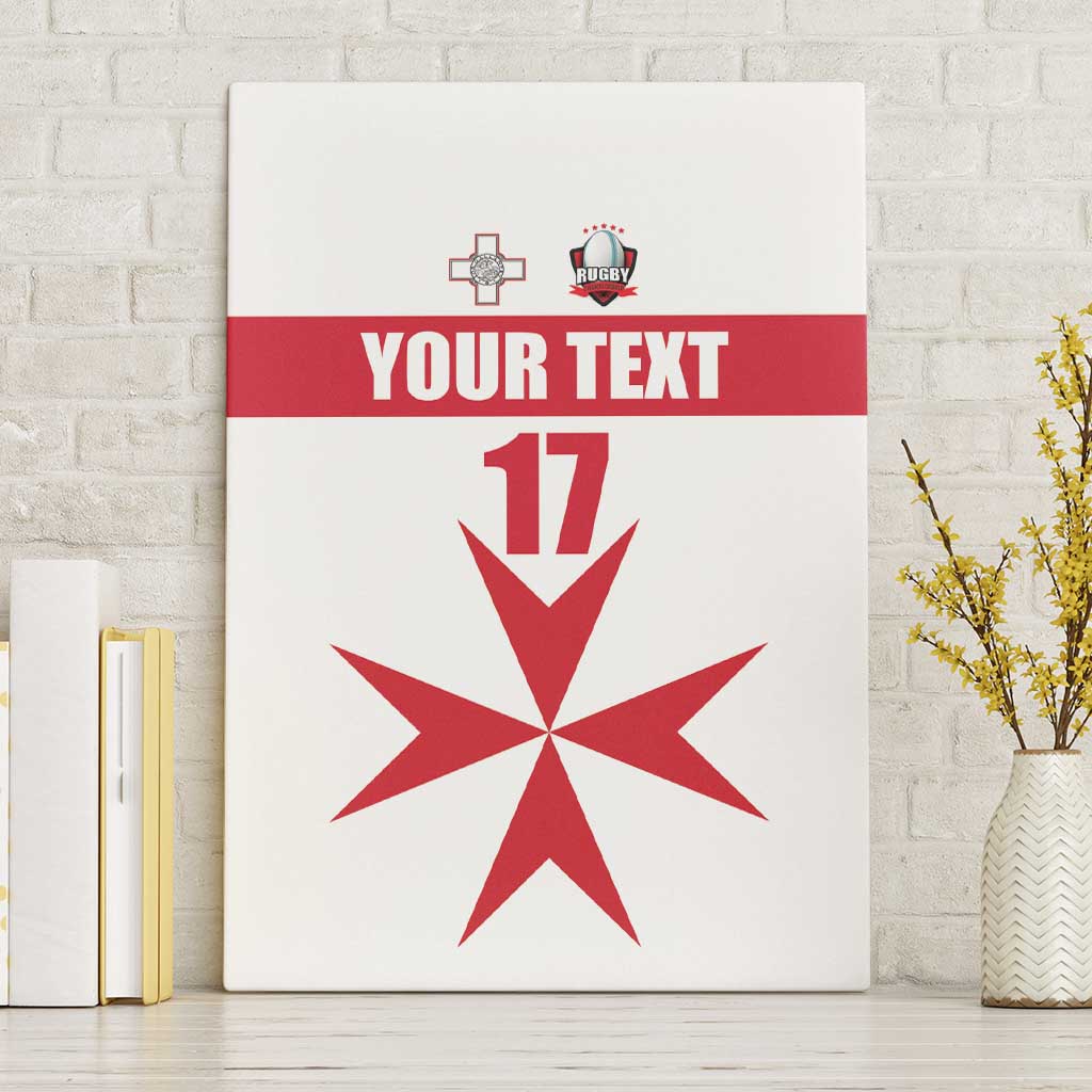 Custom Malta Rugby Canvas Wall Art Maltese Cross