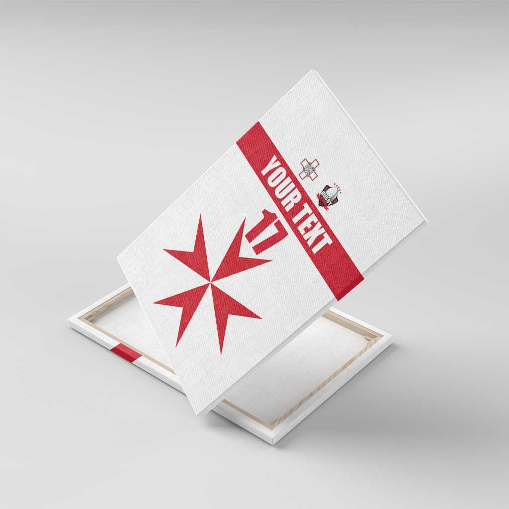 Custom Malta Rugby Canvas Wall Art Maltese Cross