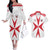 Custom Malta Rugby Couples Matching Off The Shoulder Long Sleeve Dress and Hawaiian Shirt Maltese Cross