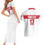 Custom Malta Rugby Couples Matching Short Sleeve Bodycon Dress and Hawaiian Shirt Maltese Cross