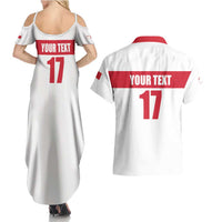 Custom Malta Rugby Couples Matching Summer Maxi Dress and Hawaiian Shirt Maltese Cross