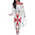 Custom Malta Rugby Family Matching Off The Shoulder Long Sleeve Dress and Hawaiian Shirt Maltese Cross