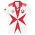 Custom Malta Rugby Family Matching Off Shoulder Short Dress and Hawaiian Shirt Maltese Cross
