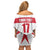 Custom Malta Rugby Family Matching Off Shoulder Short Dress and Hawaiian Shirt Maltese Cross