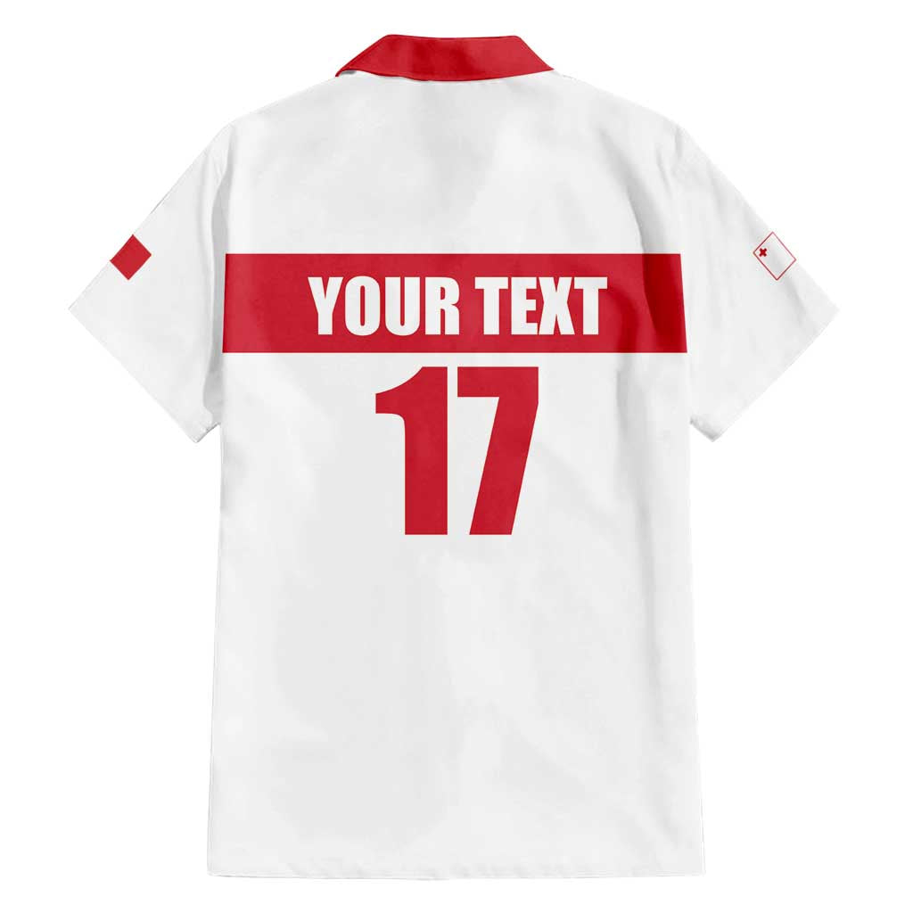 Custom Malta Rugby Family Matching Puletasi and Hawaiian Shirt Maltese Cross