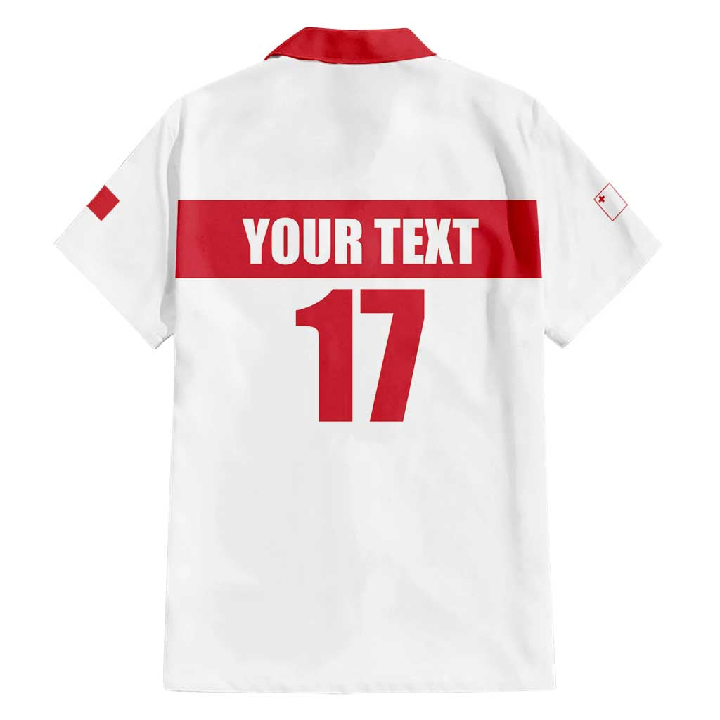 Custom Malta Rugby Family Matching Short Sleeve Bodycon Dress and Hawaiian Shirt Maltese Cross