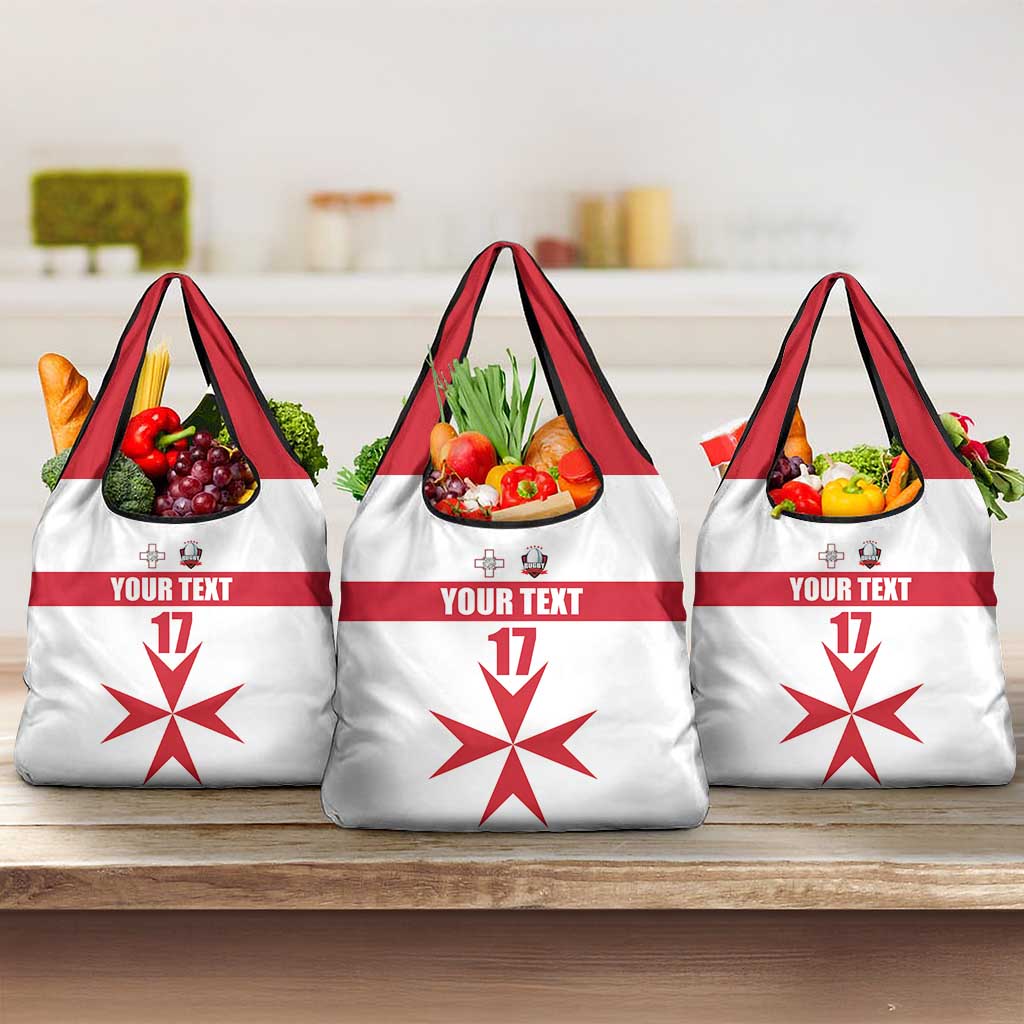 Custom Malta Rugby Grocery Bag Maltese Cross