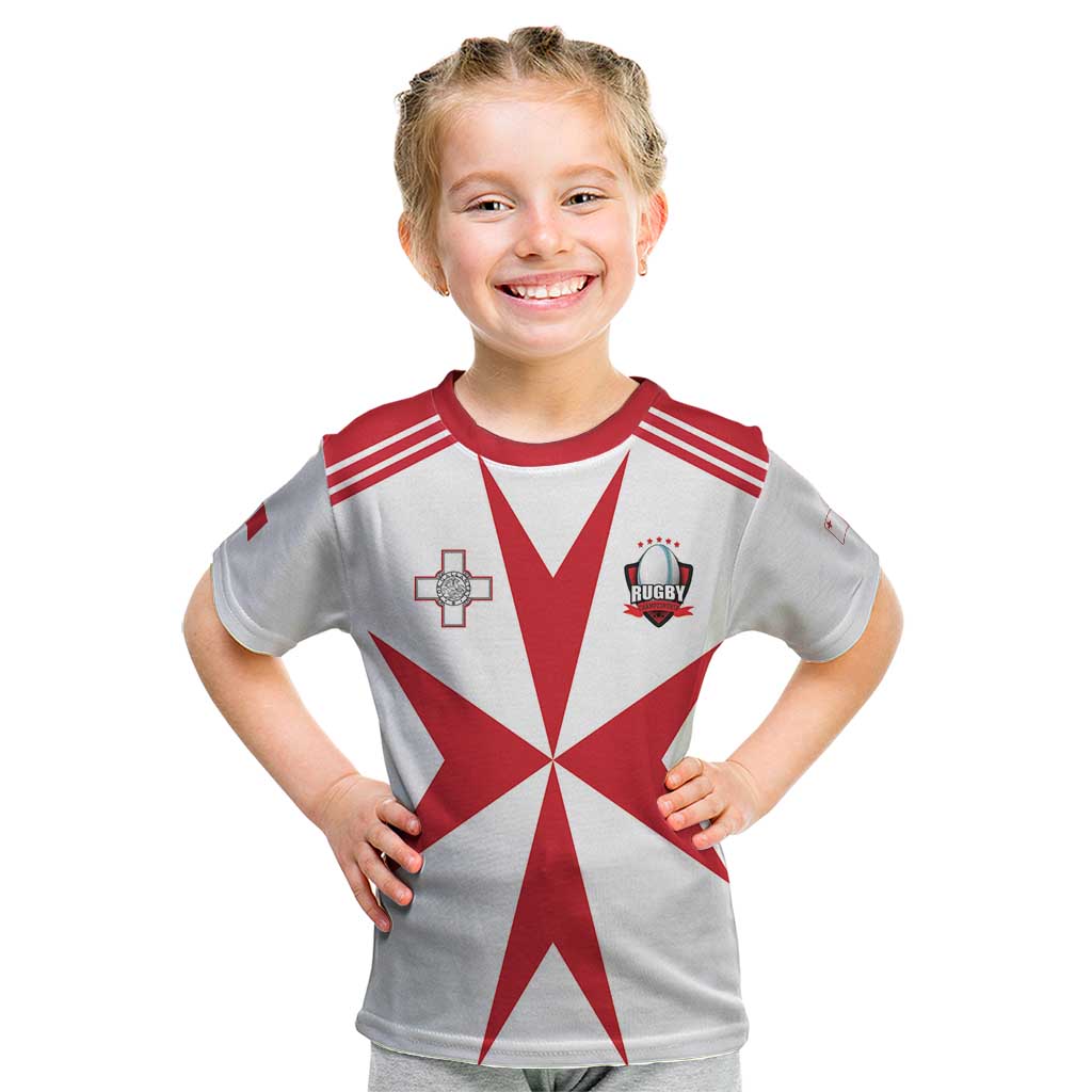 Custom Malta Rugby Kid T Shirt Maltese Cross