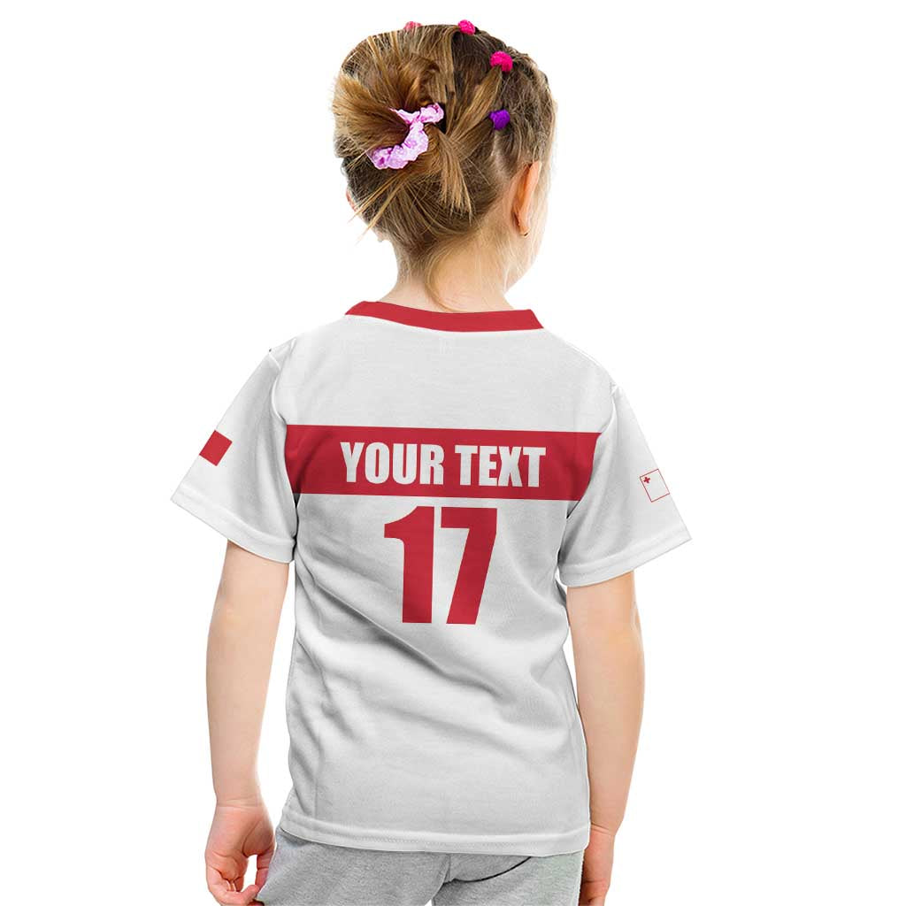 Custom Malta Rugby Kid T Shirt Maltese Cross