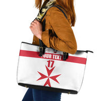 Custom Malta Rugby Leather Tote Bag Maltese Cross