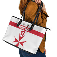 Custom Malta Rugby Leather Tote Bag Maltese Cross