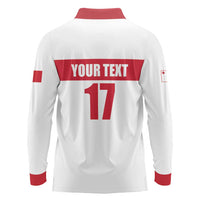 Custom Malta Rugby Long Sleeve Polo Shirt Maltese Cross