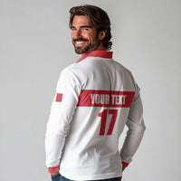 Custom Malta Rugby Long Sleeve Polo Shirt Maltese Cross