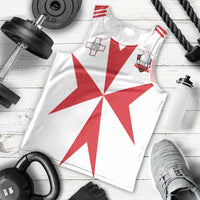 Custom Malta Rugby Men Tank Top Maltese Cross