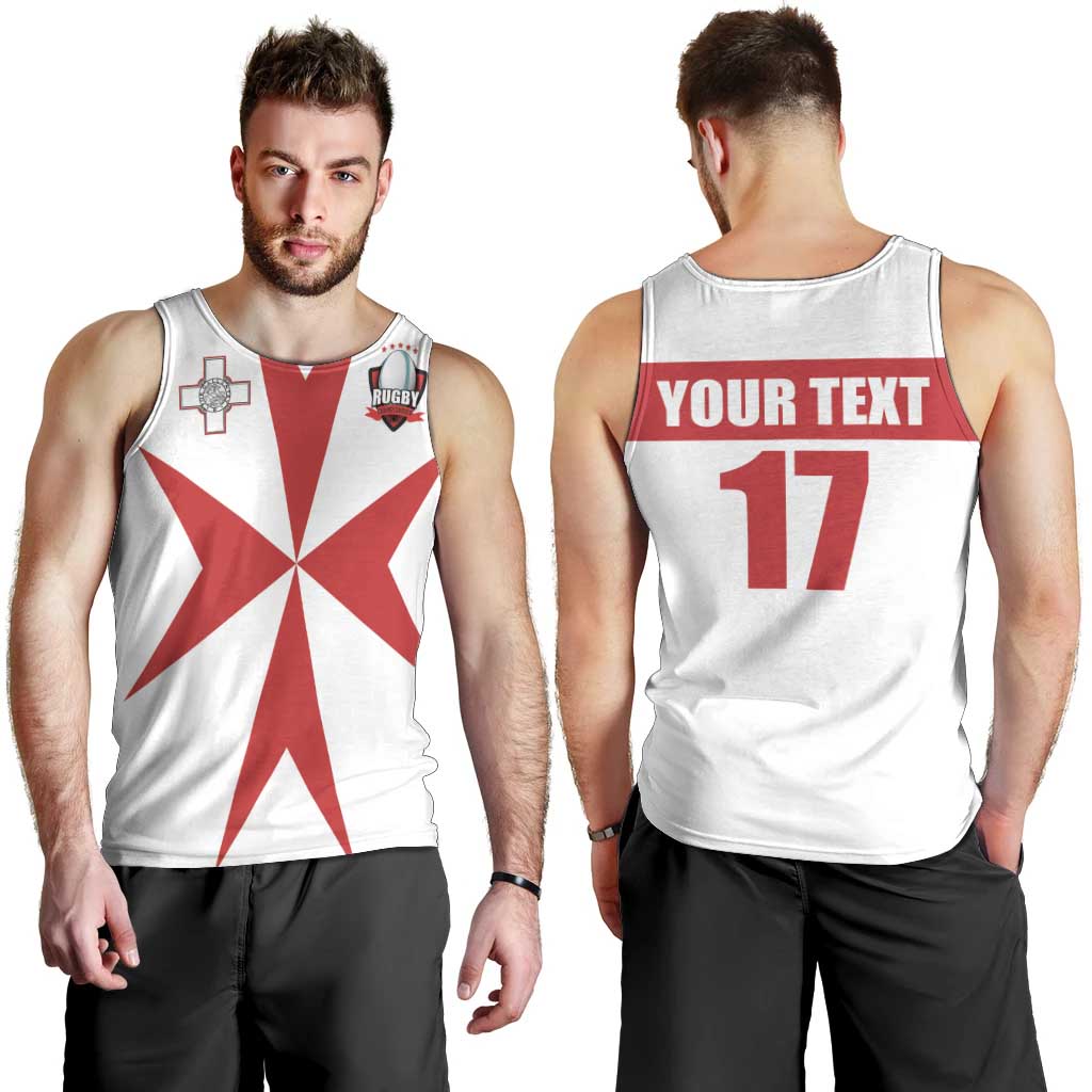 Custom Malta Rugby Men Tank Top Maltese Cross