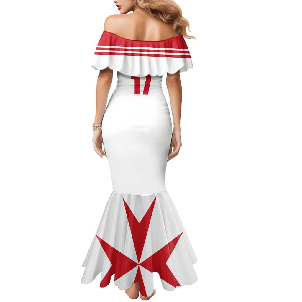 Custom Malta Rugby Mermaid Dress Maltese Cross