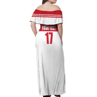 Custom Malta Rugby Off Shoulder Maxi Dress Maltese Cross