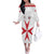 Custom Malta Rugby Off The Shoulder Long Sleeve Dress Maltese Cross