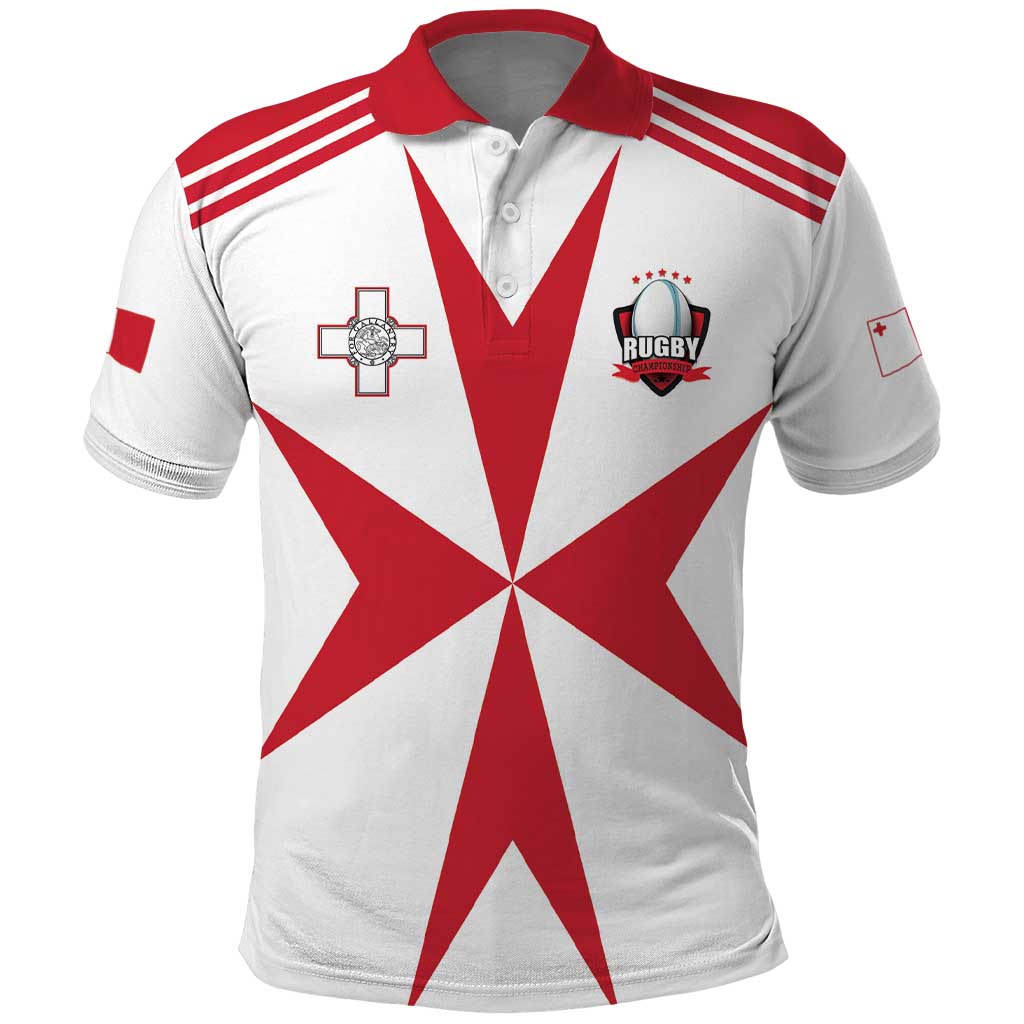 Custom Malta Rugby Polo Shirt Maltese Cross