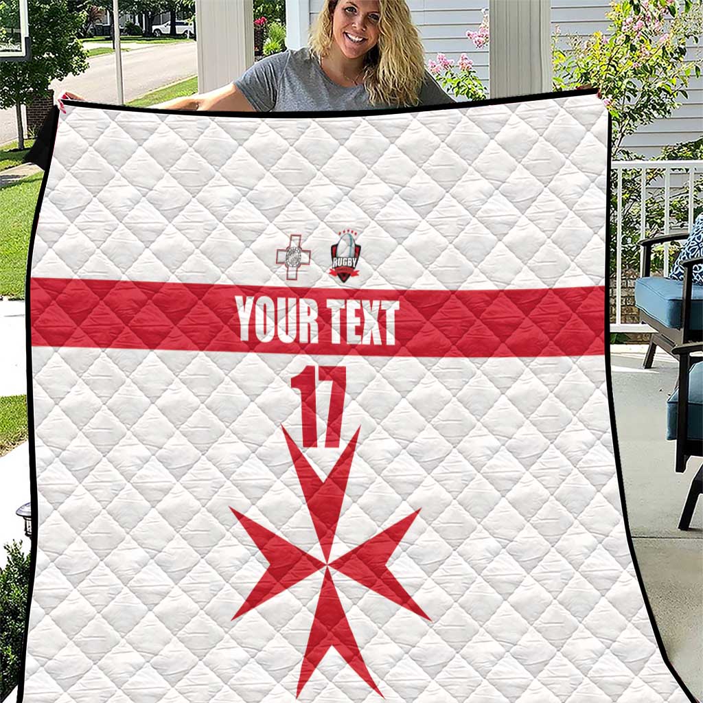 Custom Malta Rugby Quilt Maltese Cross