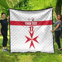Custom Malta Rugby Quilt Maltese Cross