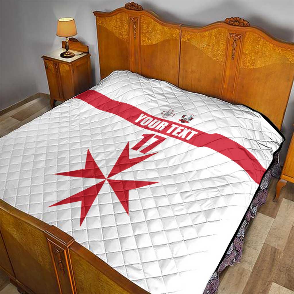 Custom Malta Rugby Quilt Maltese Cross