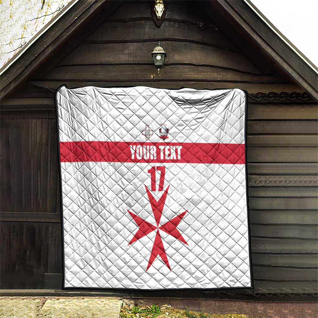 Custom Malta Rugby Quilt Maltese Cross