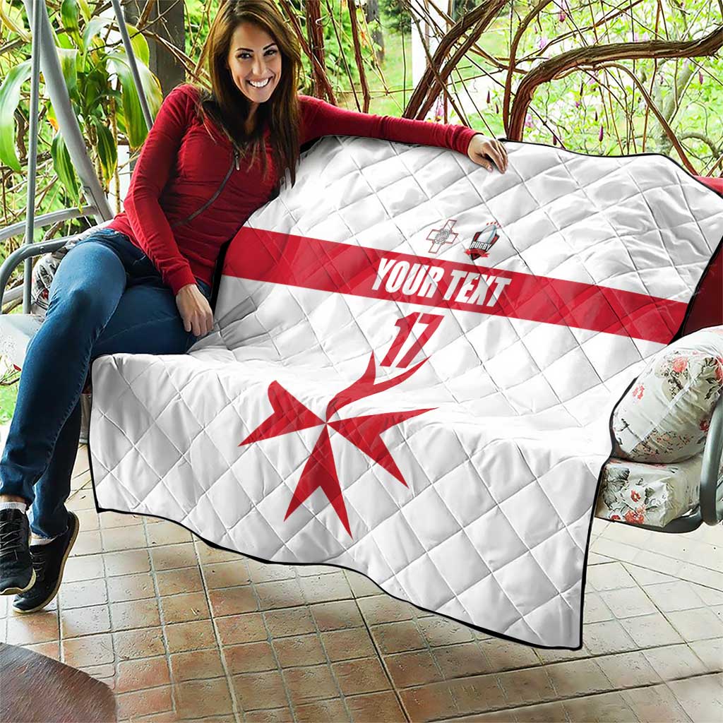 Custom Malta Rugby Quilt Maltese Cross