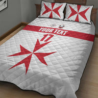 Custom Malta Rugby Quilt Bed Set Maltese Cross