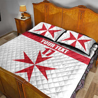 Custom Malta Rugby Quilt Bed Set Maltese Cross