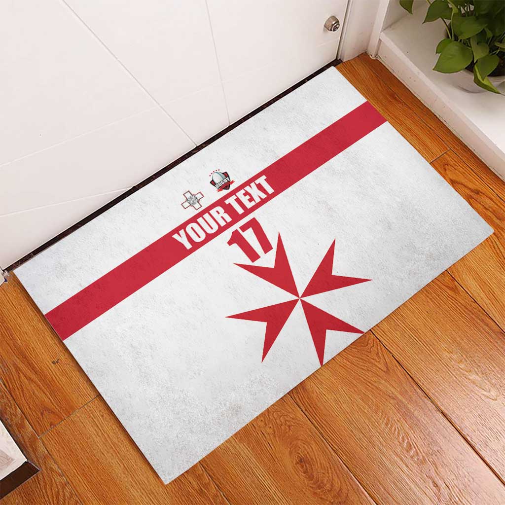 Custom Malta Rugby Rubber Doormat Maltese Cross
